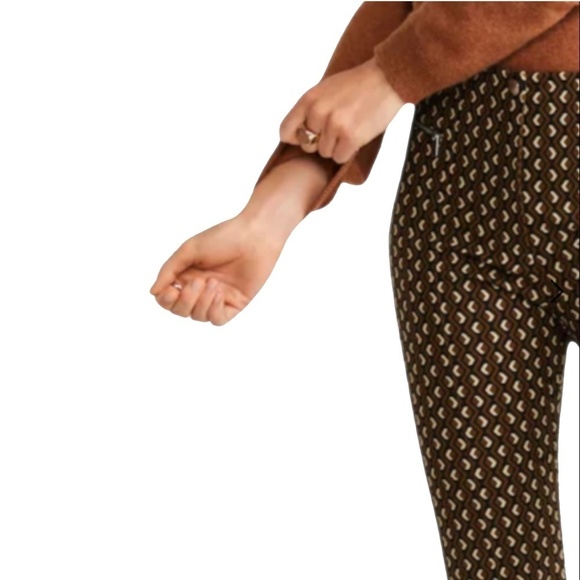 MNG Suit MANGO Cigarette Pant Trousers Cotton Print Skinny Jeans Cropped Ankle - Picture 5 of 12